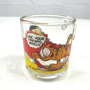 Vintage McDonalds Garfield Glass Coffee Mug Cup Jim Davis 1978 Collectible 1970s